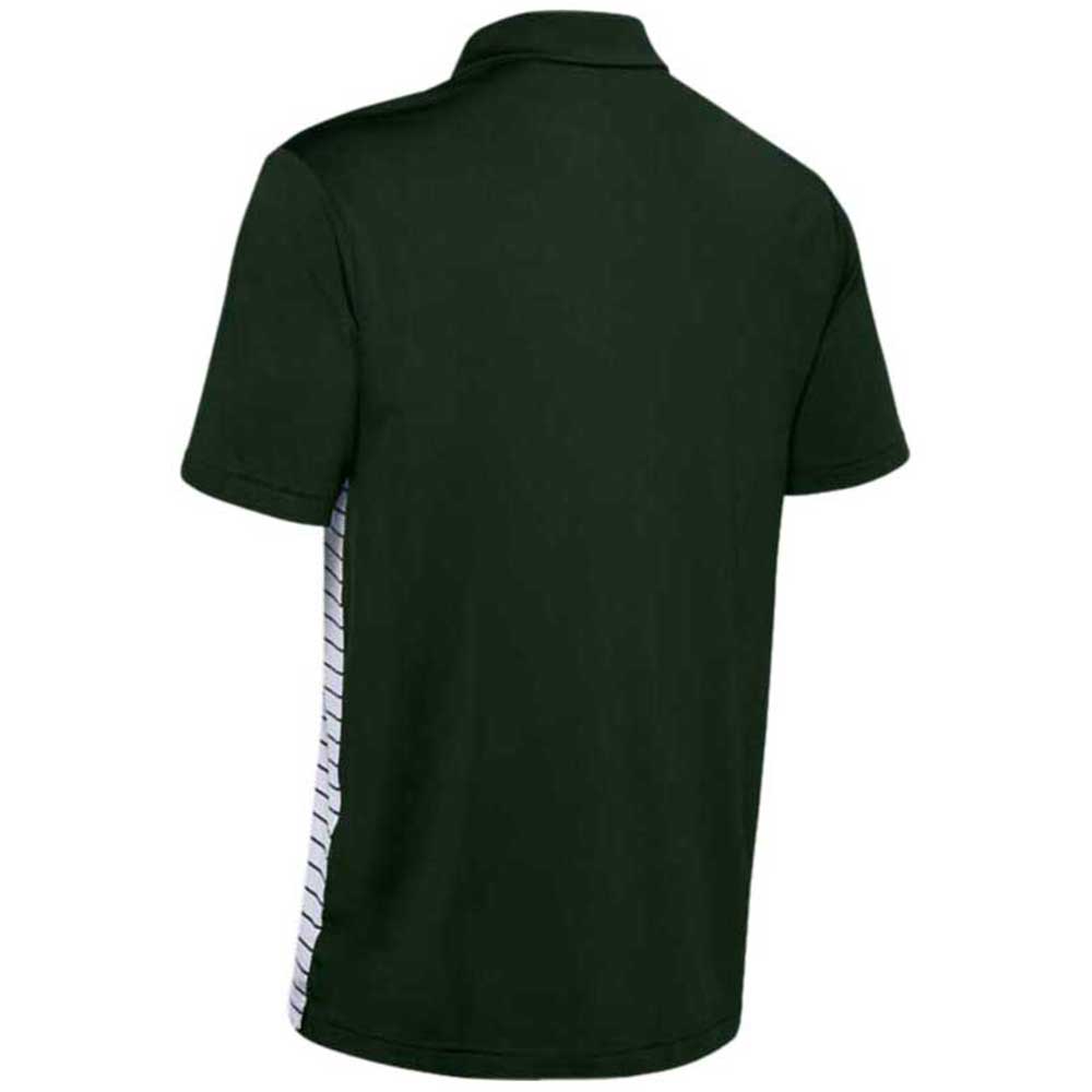 Under Armour Men's Forest Green Stripe Mix-Up Polo