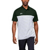 Under Armour Men's Forest Green Stripe Mix-Up Polo