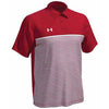 Under Armour Men's Red Stripe Mix-Up Polo