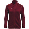 Under Armour Women's Maroon/White Command Warm-Up Full-Zip