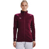 Under Armour Women's Maroon/White Command Warm-Up Full-Zip