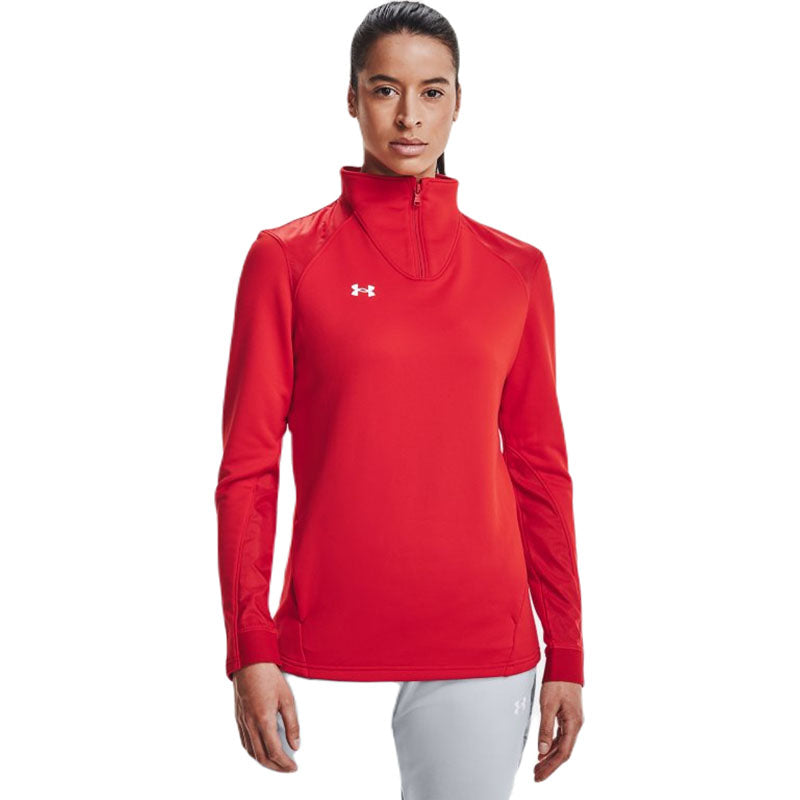 Under Armour Women's Red/White Command Quarter Zip