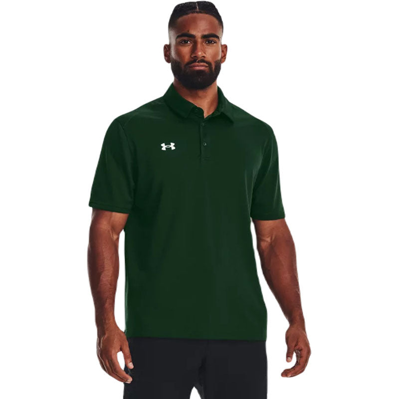 Under Armour Men's Forest Green/White Tech Team Polo