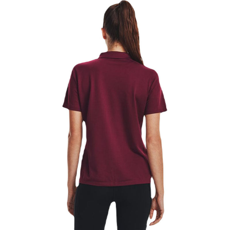 Under Armour Women's Maroon/White Tech Team Polo