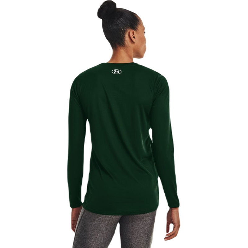 Under Armour Women's Forest Green/White Team Tech Long Sleeve