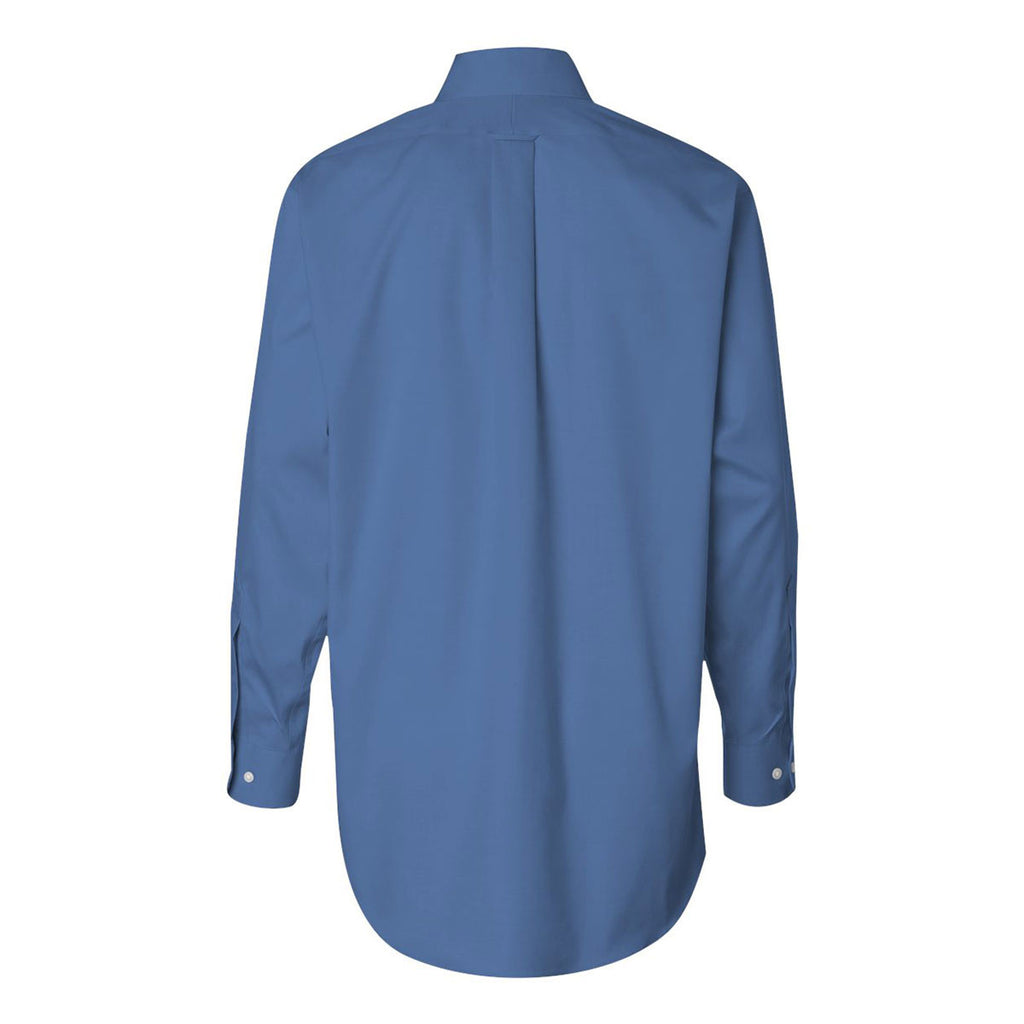 Van Heusen Men's Danish Blue Non-Iron Pinpoint Dress Shirt