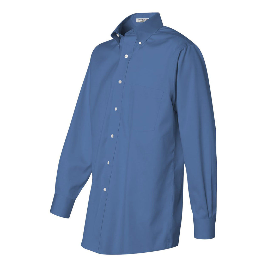 Van Heusen Men's Danish Blue Non-Iron Pinpoint Dress Shirt