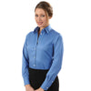 Van Heusen Women's Danish Blue Non-Iron Pinpoint Dress Shirt
