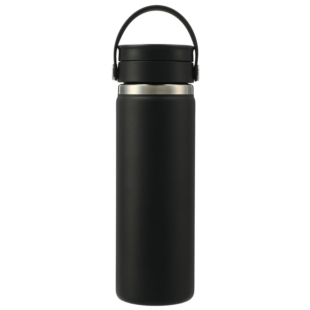 Hydro Flask Black Wide Mouth 20 oz Bottle with Flex Sip Lid