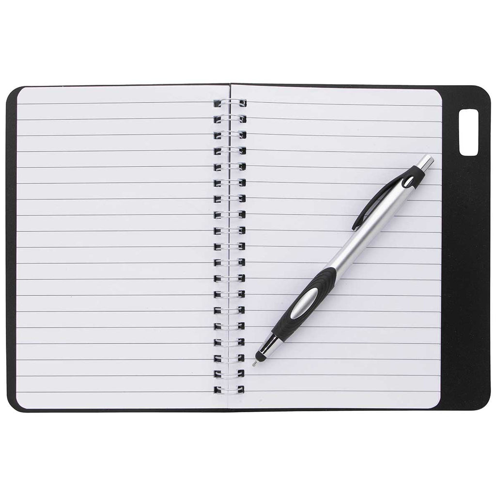 BIC Black Notch Notebook with Grip Stylus Pen