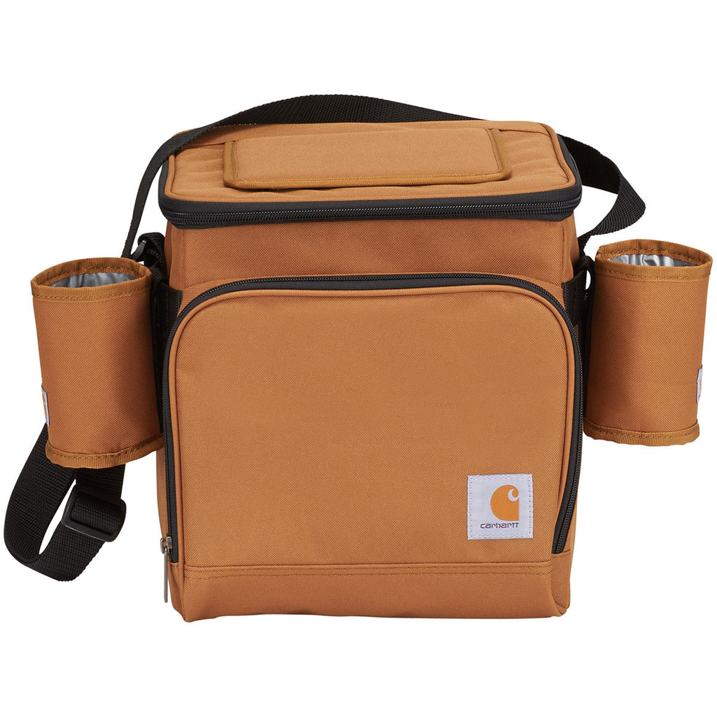Carhartt Brown Signature 18 Can Cooler with Can Holders