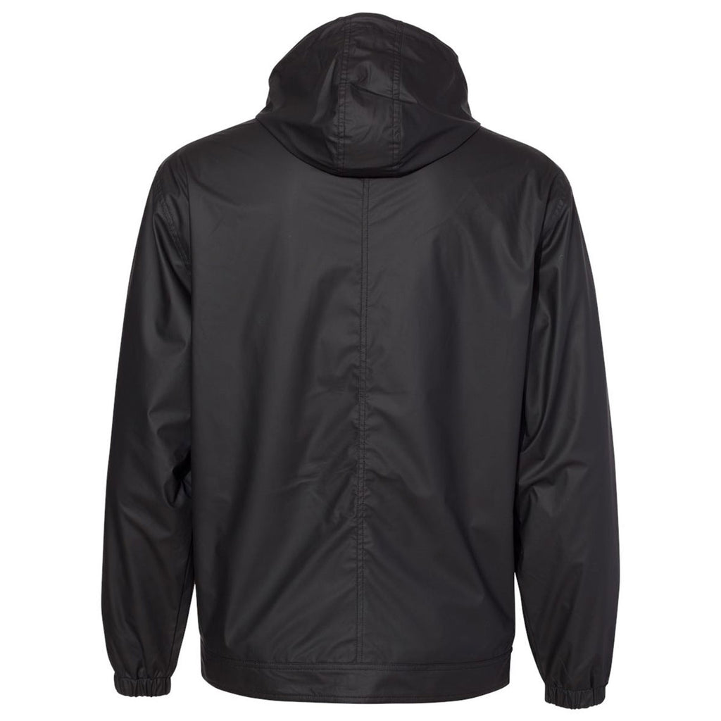 Weatherproof Men's Black Vintage Hooded Rain Jacket
