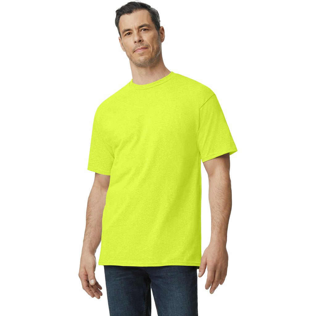 Gildan Men's Safety Green Tall 100% US Cotton T-Shirt