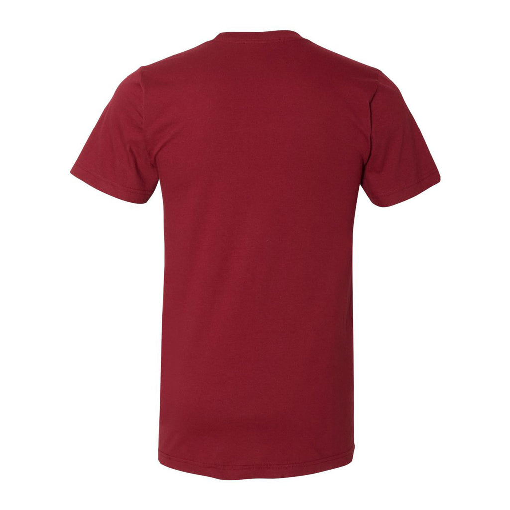 American Apparel Unisex Cranberry Fine Jersey Short Sleeve T-Shirt