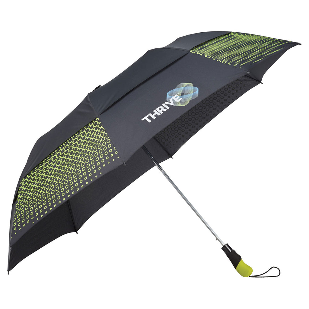 Slazenger Lime Green/Black 58" Vented, Auto Open Folding Golf Umbrella