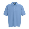 Vantage Men's Carolina Blue Soft-Blend Double-Tuck Pique Polo