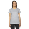 American Apparel Women's Heather Grey Fine Jersey Short-Sleeve T-Shirt