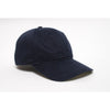 Pacific Headwear Navy Velcro Adjustable Brushed Cotton Twill Cap
