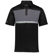 Holloway Men's Black/Carbon Prism Bold Polo