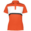 Holloway Women's Orange/White Prism Bold Polo