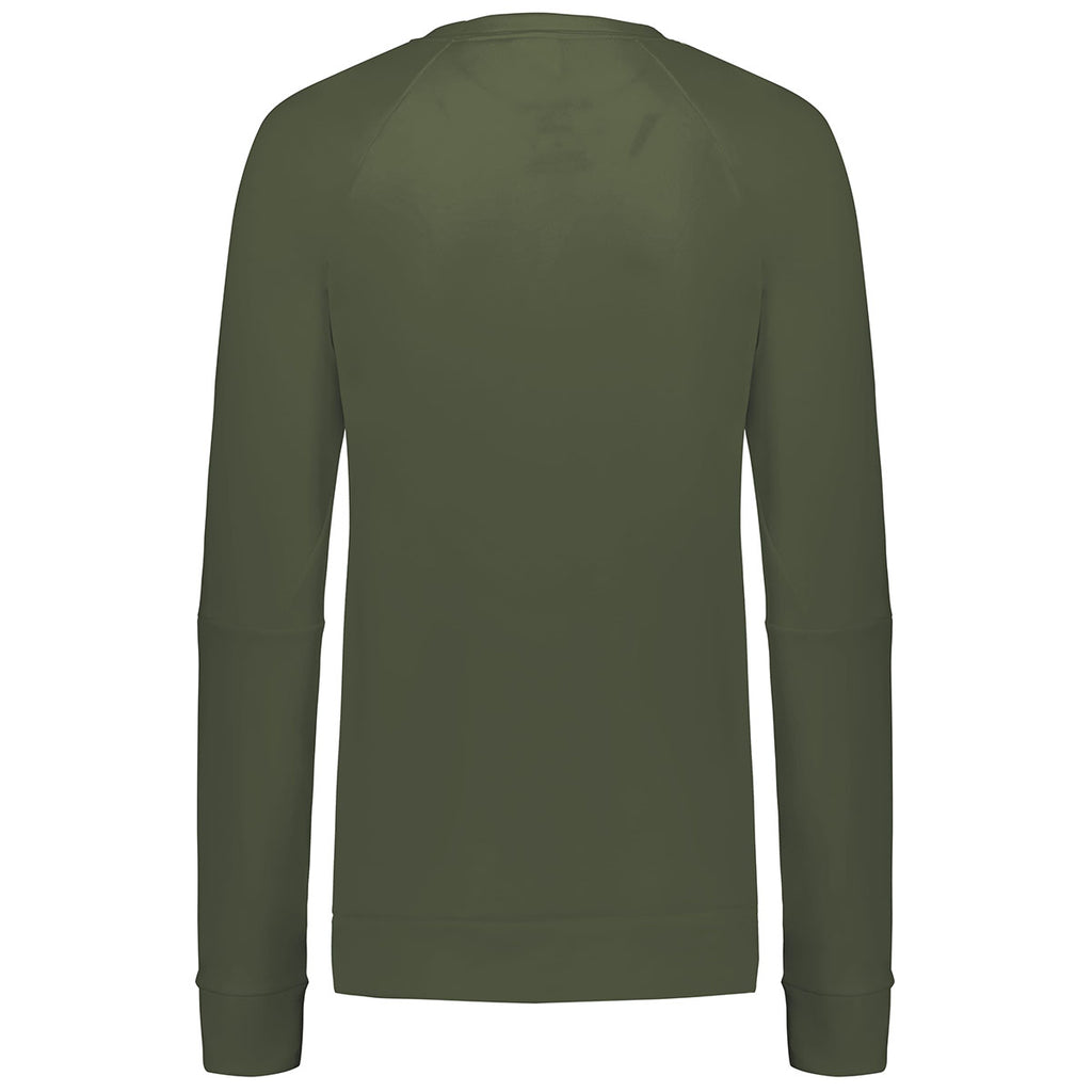 Holloway Women's Olive Momentum Team Fleece Crew