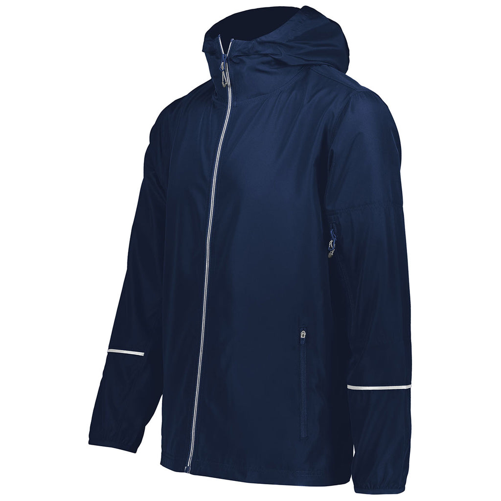 Holloway Men's Navy Packable Full Zip Jacket