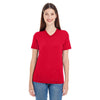 American Apparel Women's Red Fine Jersey Short Sleeve V-Neck