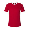 American Apparel Unisex Red/White Fine Jersey Ringer T-Shirt