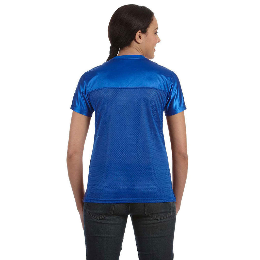 Augusta Sportswear Women's Royal Junior Fit Replica Football T-Shirt