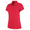 Charles River Women's Red Heather Heathered Polo