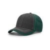 Richardson Dark Green Sideline Charcoal Front with Contrasting Stitching Cap