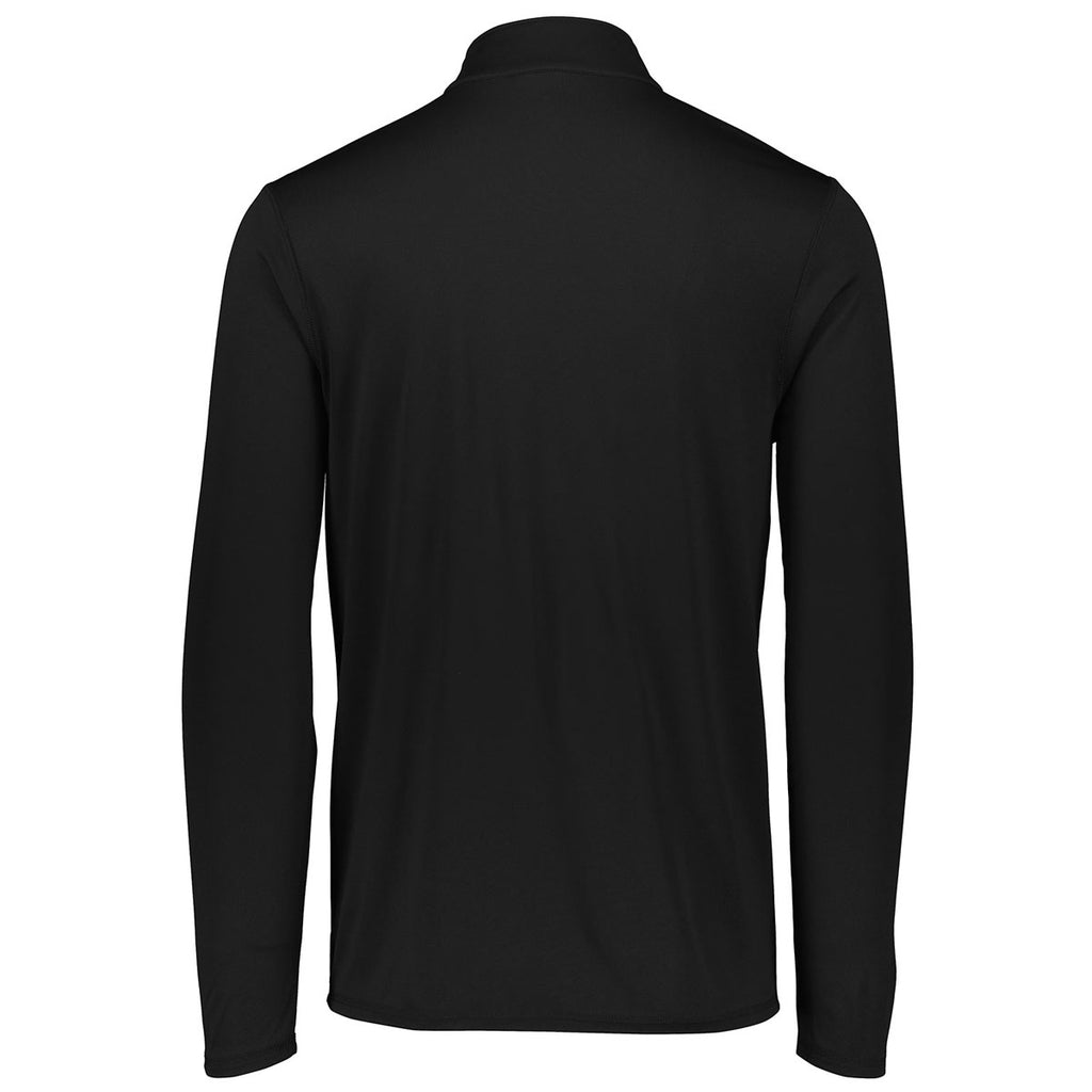 Augusta Sportswear Men's Black Attain Quarter-Zip Pullover