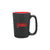 ETS Rocca Black/Glossy Red Ceramic Mug 12 oz