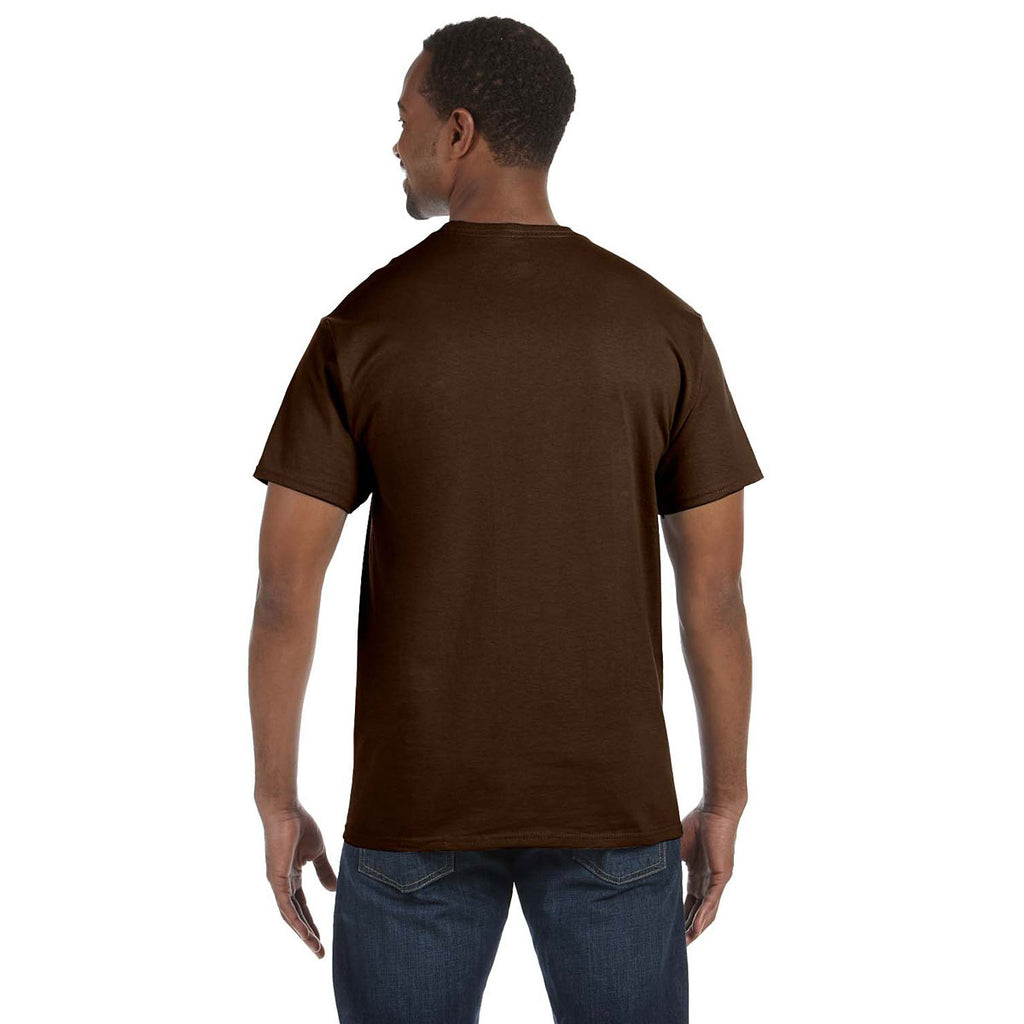 Jerzees Men's Chocolate 5.6 Oz Dri-Power Active T-Shirt