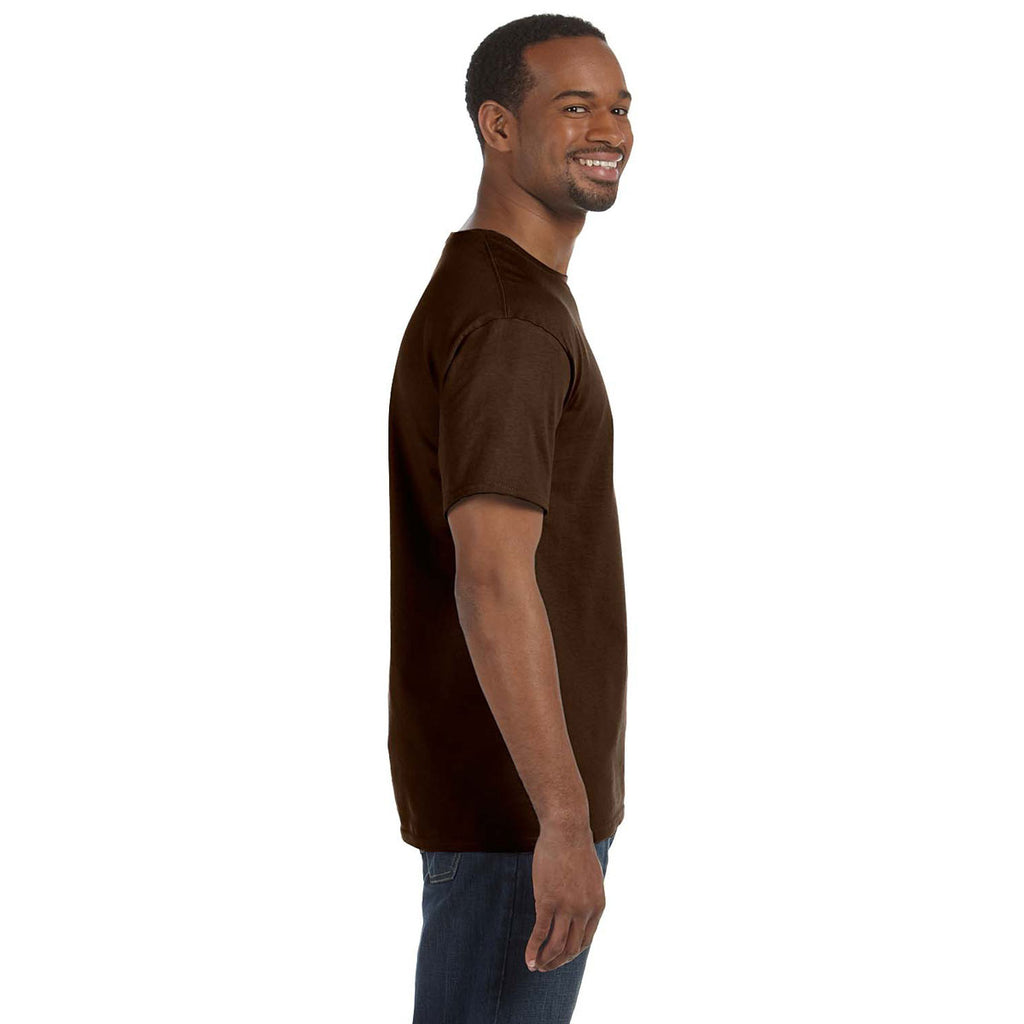 Jerzees Men's Chocolate 5.6 Oz Dri-Power Active T-Shirt