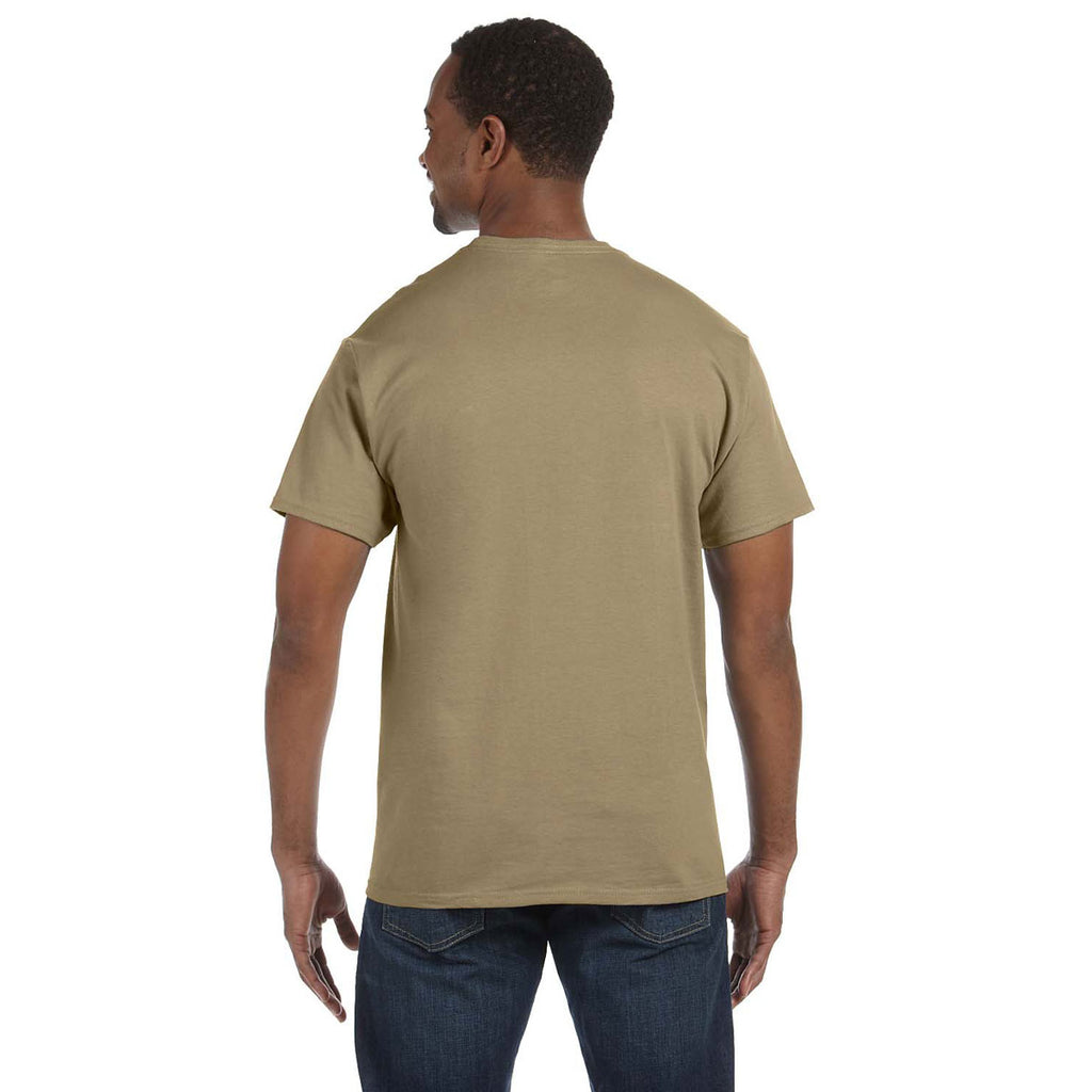 Jerzees Men's Khaki 5.6 Oz Dri-Power Active T-Shirt