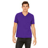 Bella + Canvas Unisex Team Purple Jersey Short-Sleeve V-Neck T-Shirt