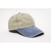 Pacific Headwear Sand/Navy Velcro Adjustable Washed Pigment Dyed Cap