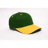 Pacific Headwear Dark Green/Gold Velcro Adjustable Cotton Poly Cap