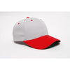 Pacific Headwear Silver/Red Velcro Adjustable Cotton Poly Cap
