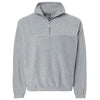 Burnside Men's Heather Grey Polar Fleece Quarter-Zip Pullover