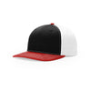Richardson Black/White/Red Lifestyle Structured Twill Back Trucker Hat