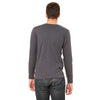 Bella + Canvas Men's Dark Grey Heather Jersey Long-Sleeve Henley