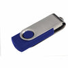 Silver/Blue 4 GB Folding USB 2.0 Flash Drive