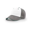 Richardson White/Charcoal/Dark Green Lifestyle Unstructured Washed Chino Cap