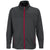 Vantage Men's Dark Grey/Sport Red Brushed Back Micro-Fleece Full-Zip Jacket