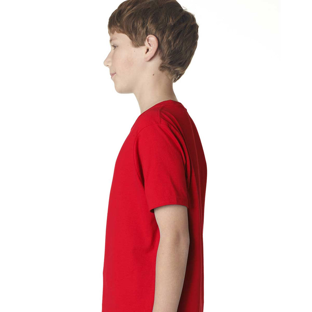 Next Level Boy's Red Premium Short-Sleeve Crew Tee