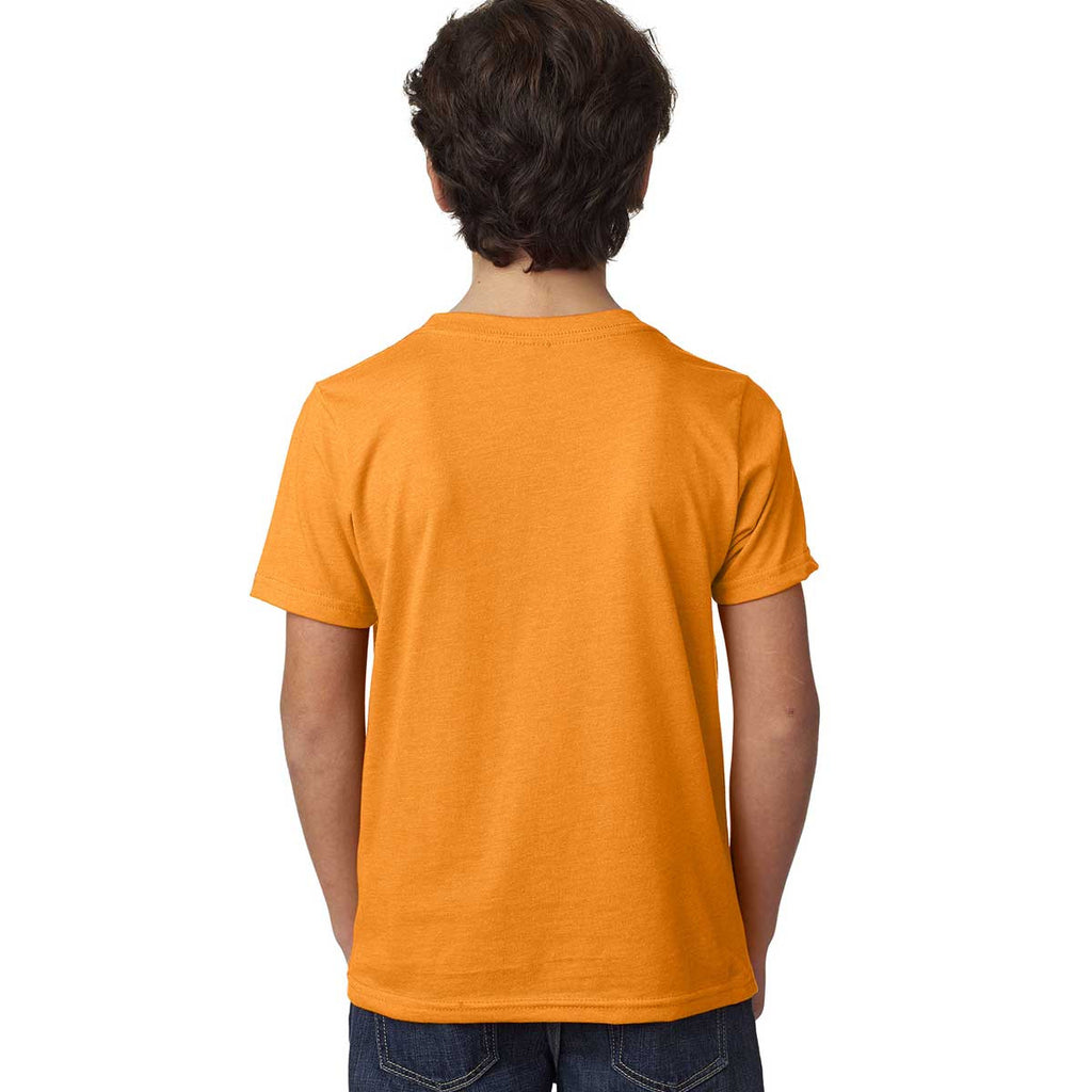 Next Level Boy's Orange CVC Crew Tee