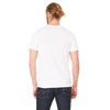 Bella + Canvas Unisex Solid White Triblend Short-Sleeve V-Neck T-Shirt