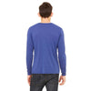 Bella + Canvas Men's Heather Navy Jersey Long-Sleeve T-Shirt